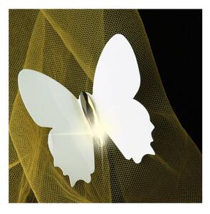 Sada 12 bílých 3D samolepek Ambiance Diamond Butterflies
