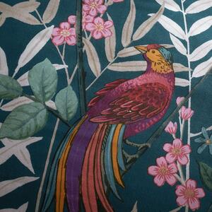 Zelené povlečení na jednolůžko 135x200 cm Tropical Floral Birds - Catherine Lansfield