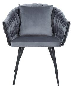 Jídelní židle Nuvo, šedá / černá