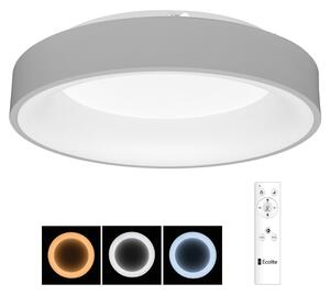 Ecolite Šedé LED stropní/nástěnné svítidlo kulaté 40W s DO WMKL01R-40W/LED-SED
