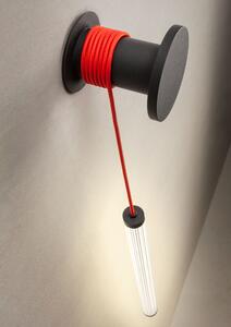 Redo Designové nástěnné LED svítidlo SWING, v.74cm, strukturované Barva: Černá