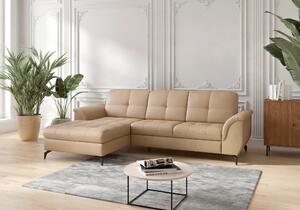 ROHOVÁ SEDAČKA, textil, kůže, cappuccino Sit & More - Sedací soupravy, Online Only