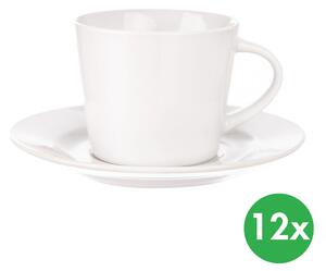 Hrnek s podšálkem MONA, 0,18 l, porcelán, 12 ks