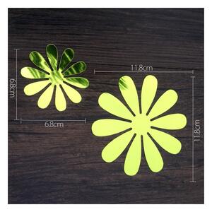 Sada 12 zelených adhezivních 3D samolepek Ambiance Flowers Chic