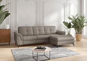 ROHOVÁ SEDAČKA, textil, kůže, šedá Sit & More - Sedací soupravy, Online Only