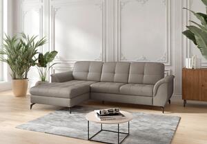 ROHOVÁ SEDAČKA, textil, kůže, šedá Sit & More - Sedací soupravy, Online Only