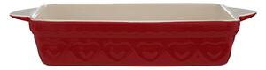 Červená zapékací kameninová mísa Premier Housewares Sweet Heart, 20 x 35 cm