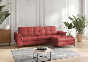 ROHOVÁ SEDAČKA, textil, kůže, červená Sit & More - Sedací soupravy, Online Only