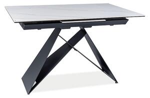 Jídelní stůl Westin I, 120 x 80 cm, mramor / černá