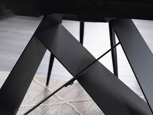 Jídelní stůl Westin I, 120 x 80 cm, mramor / černá