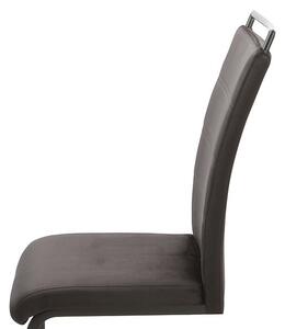 Jídelní židle Oceanus Velvet, černá / stříbrná