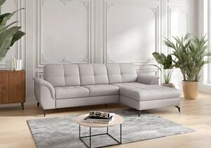 ROHOVÁ SEDAČKA, textil, kůže, světle šedá Sit & More - Sedací soupravy, Online Only