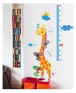 Dětská samolepka – metr na dveře nebo zeď 60x120 cm Giraffe & Koalas – Ambiance