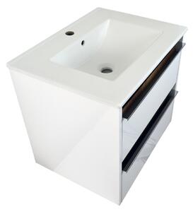 Koupelnová skříňka s keramickým umyvadlem Flop 60