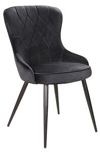 Jídelní židle Lotus Velvet, černá