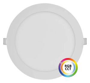 T-LED Bílý vestavný LED panel kulatý 225mm 27W 24V RGB+CCT 102332