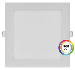 T-LED Bílý vestavný LED panel hranatý 225 x 225mm 27W 24V RGB+CCT 102336