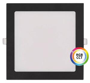 T-LED Černý vestavný LED panel hranatý 225 x 225mm 27W 24V RGB+CCT 102344