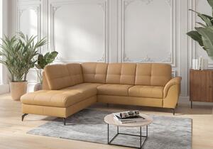 ROHOVÁ SEDAČKA, textil, kůže, curry žlutá Sit & More - Sedací soupravy, Online Only