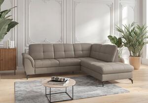 ROHOVÁ SEDAČKA, kůže, šedá Sit & More - Sedací soupravy, Online Only