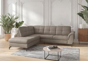 ROHOVÁ SEDAČKA, textil, kůže, šedá Sit & More - Sedací soupravy, Online Only