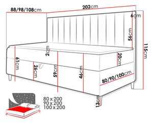Jednolůžková postel 80cm Rivaldi 2 (bílá + černá)