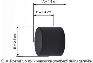 Kovovégarnýže.cz Stropní garnýž Rullo elegance 19 mm černá matná Varianta jednořadá nebo dvouřadá: Jednořadá, Délka: 120 cm, Uchycení látky: Bez krou…