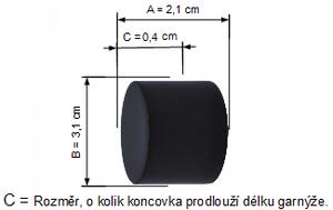 Kovovégarnýže.cz Garnýž Rullo modern 25 mm černá matná Varianta jednořadá nebo dvouřadá: Jednořadá, Délka: 120 cm, Uchycení látky: Bez kroužků (na tu…