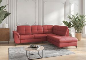 ROHOVÁ SEDAČKA, textil, kůže, červená Sit & More - Sedací soupravy, Online Only