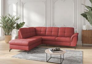 ROHOVÁ SEDAČKA, textil, kůže, červená Sit & More - Sedací soupravy, Online Only