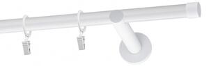 Kovovégarnýže.cz Garnýž Rullo modern 19 mm bílá lesklá Varianta jednořadá nebo dvouřadá: Jednořadá, Délka: 120 cm, Uchycení látky: Bez kroužků (na tu…
