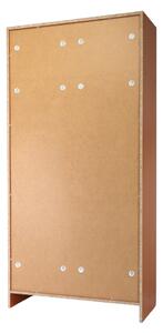 Dřevěná šatní skříň Visio, 90 x 45 x 185 cm, cylindrický zámek, třešeň