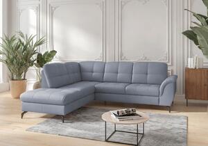 ROHOVÁ SEDAČKA, textil, kůže, šedomodrá Sit & More - Sedací soupravy, Online Only
