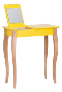 Žlutý toaletní stolek se zrcadlem Ragaba Dressing Table, délka 65 cm