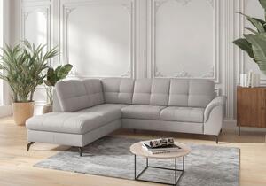 ROHOVÁ SEDAČKA, kůže, světle šedá Sit & More - Sedací soupravy, Online Only