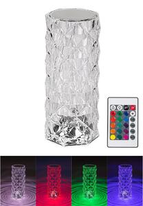 Rabalux Průhledná LED RGB nabíjecí lampa Siggy 1,5W s DO 76015