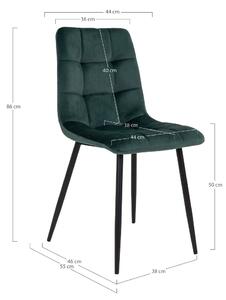 Designová židle Dominik tmavozelená