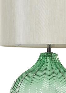 Skleněná stolní lampa zelená KEILA