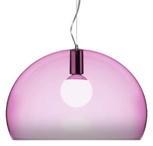 Kartell designová závěsná svítidla FL/Y Medium-růžová transparentní