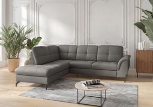 ROHOVÁ SEDAČKA, textil, kůže, mokka Sit & More - Sedací soupravy, Online Only