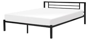 Manželská postel 180 cm CONNET (s roštem) (černá). 1007228
