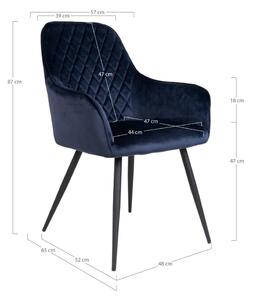 Designová jídelní židle Gracelyn tmavomodrý samet