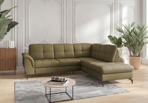 ROHOVÁ SEDAČKA, textil, kůže, olivově zelená Sit & More - Sedací soupravy, Online Only