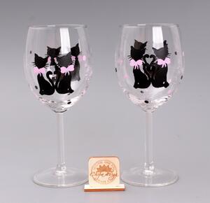 Sada vínovek - kočky růžová mašle