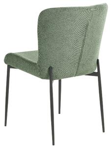 Tkanina Jídelní židle Sada 2 ks Tmavě zelená ADA