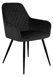Designová jídelní židle Gracelyn černý samet