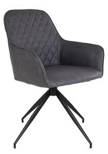 Designová otočná židle Gracelyn tmavě šedá