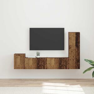 Sestava TV skříněk 4 ks Staré dřevo Kompozitní dřevo 3409004