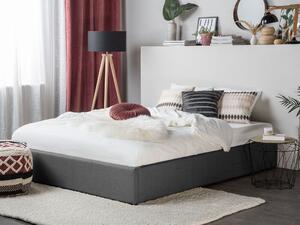 Manželská postel 140 cm DIJON (s roštem a úl. prostorem) (šedá). 1007233