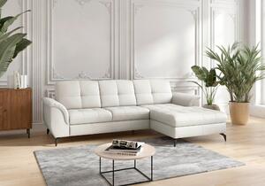 ROHOVÁ SEDAČKA, textil, kůže, bílá Sit & More - Sedací soupravy, Online Only